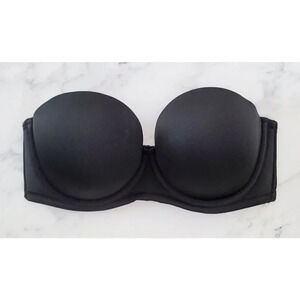 Felina Paramour Marvelous Black Underwire Molded Strapless Contour Bra 42D
